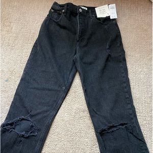 Abercrombie & Fitch 90’s ultra high rise straight leg jeans